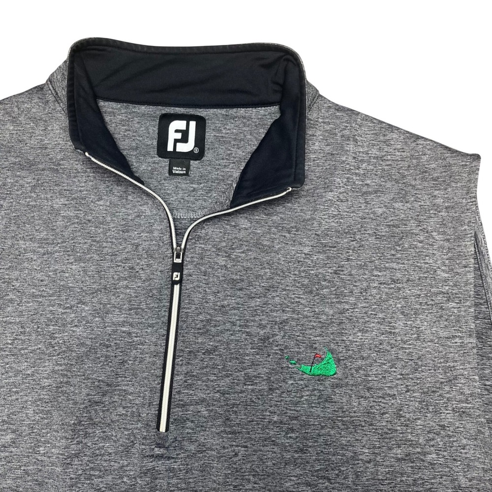 FootJoy Golf Vest Mens Small Gray Heather Performance Quarter Zip Sleeveless